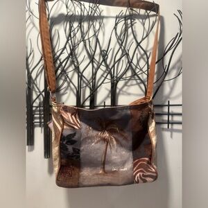 Sun and sand summer palm tree beach purse shoulder